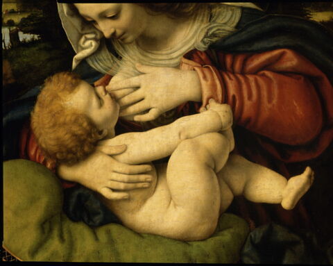 La Vierge allaitant l'Enfant, dit La Vierge au coussin vert, image 10/12