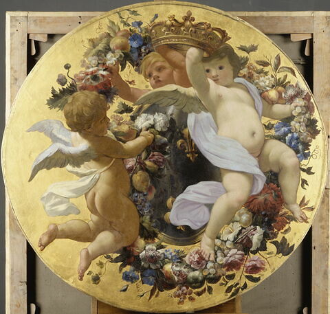 Génies tenant les armes d'Anne d'Autriche, image 2/2