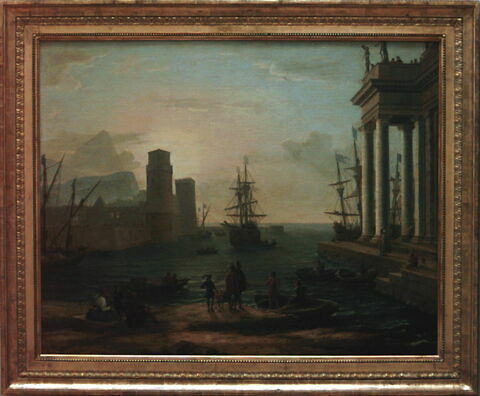 Port de mer, effet de brume (L'embarquement d'Ulysse ?), image 2/2