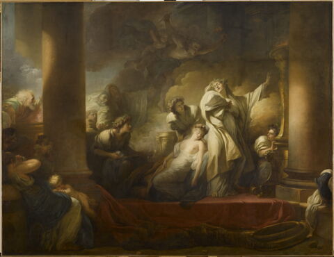 Le grand prêtre Corésus se sacrifie pour sauver Callirhoé (Pausanias, VII, 21).