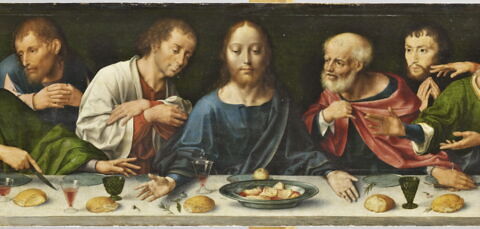 Retable de la Déploration du Christ : La Cène., image 3/8