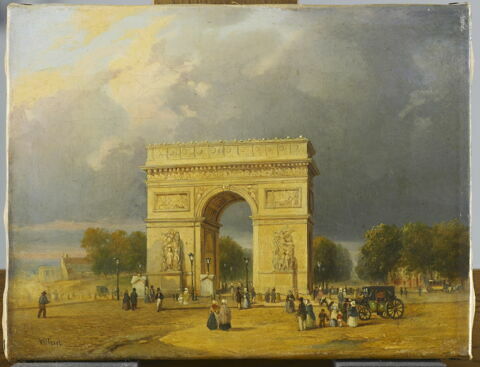 Six petites vues de Paris : Invalides, Place de la Concorde, Arc de Triomphe de l'Etoile, Pavillon de Marsan, Tuileries, Place Vendôme, Passerelle des Arts, image 15/17