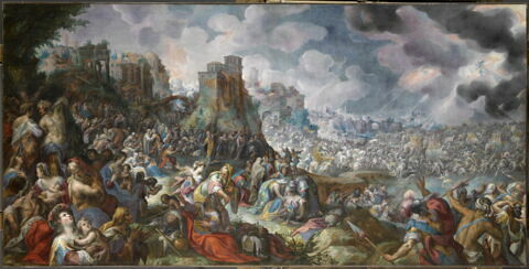 Scène de bataille (la défaite de Sennachérib?)