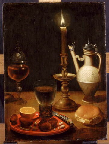 Nature morte à la chandelle avec apprêts d'une collation, image 2/3