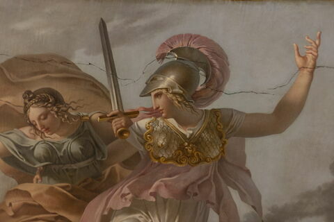 Plafond : La Terre recevant des empereurs Hadrien et Justinien le code des lois romaines dictées par la Nature, la Justice et la Sagesse, image 3/8
