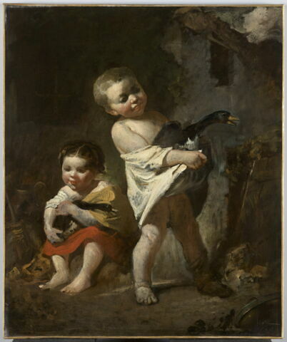 Enfants tenant des canards