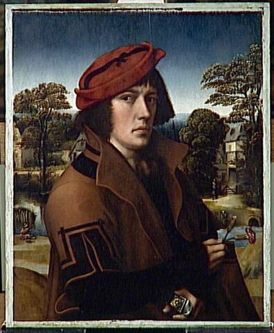 Portrait d'un homme tenant deux oeillets, image 5/6