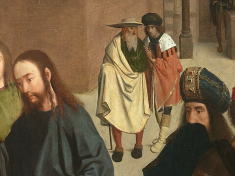La Résurrection de Lazare, avec un couple de donateurs et leur fille, image 3/12