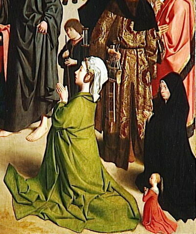 La Résurrection de Lazare, avec un couple de donateurs et leur fille, image 10/12