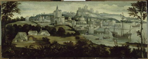 Vue d'une ville fortifiée avec un port, image 13/14