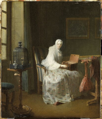 La Serinette, dit aussi Dame variant ses amusements.