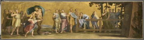 Le centaure Chiron enseigne le tir à l'arc à Achille