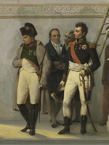 Napoléon visitant l'escalier du Louvre avec Percier et fontaine, image 4/6