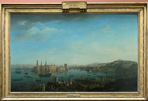 L'Entrée du port de Marseille. ( au premier plan J. Vernet dessinant), image 2/3