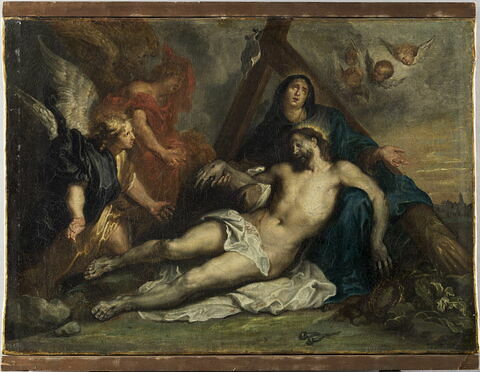 Le Christ mort pleuré par la Vierge et des anges