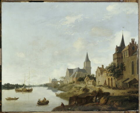 Le Rhin à Emmerich avec l'église Saint-Martin, image 6/6