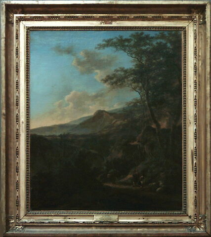 Paysage avec pâtres et muletiers dans un chemin creux, au soleil couchant, image 3/3