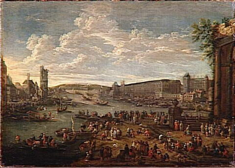 Vue du Louvre et de la tour de Nesle prise de l'île de la Cité à Paris, image 7/7