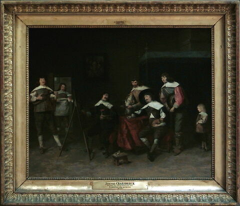 Peintre faisant un portrait, dit autrefois L'atelier de Craesbeeck, image 2/2