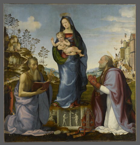 Saint Jérôme et saint Zénobe adorant l'enfant Jésus dans les bras de la Vierge, image 3/6