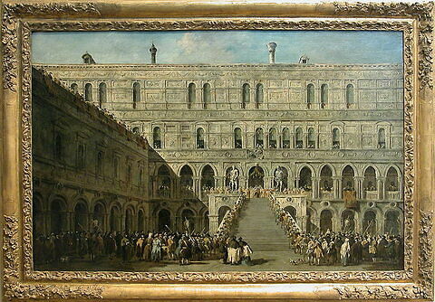 Le Couronnement du doge de Venise sur l'escalier des Géants au palais des Doges de Venise, image 2/3