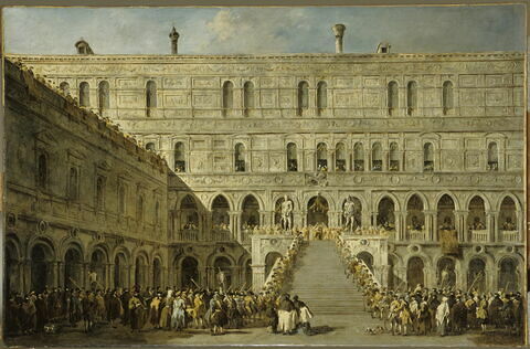 Le Couronnement du doge de Venise sur l'escalier des Géants au palais des Doges de Venise, image 3/3
