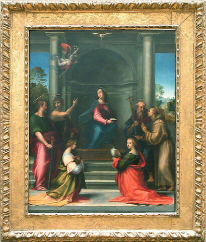 L'Incarnation du Christ. L'Annonciation avec les saintes Marguerite et Marie-Madeleine et les saints Paul, Jean Baptiste, Jérôme et François, image 4/4