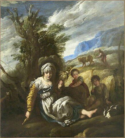 La Vie champêtre, ou La Fileuse, ou Adam et Ève condamnés au travail, image 3/3