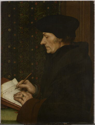 Portrait d'Érasme (1467-1536) écrivant