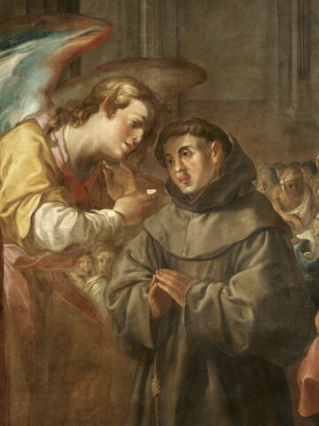 Saint Bonaventure recevant la communion des mains d'un ange, image 3/8