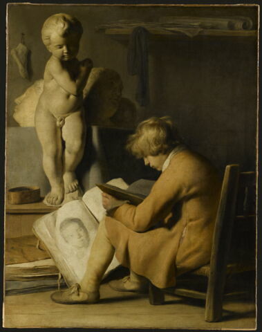 Jeune garçon à l'atelier ou Le Jeune Dessinateur, dit aussi Le Petit Dessinateur, image 2/3