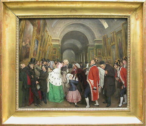 Quatre heures, au Salon, dit aussi fermeture du Louvre (Fermeture du Salon annuel de peinture, alors partiellement installé dans la Grande Galerie du Louvre)., image 2/2