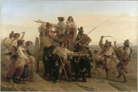 L'arrivée des moissonneurs dans les marais Pontins, image 15/15