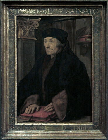 Portrait d'Érasme, les mains posées sur un livre, image 3/3
