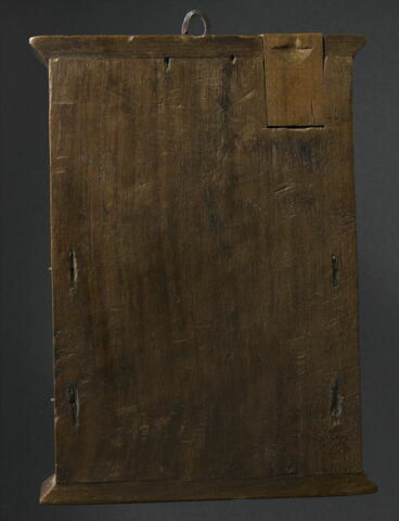 Triptyque à volets mobiles :au centre : La Déisis (le Christ trônant entouré des deux intercesseurs : la Vierge et saint Jean Baptiste) ;
au-dessus : L’Annonciation (à gauche, l’archange Gabriel ; à droite, la Vierge filant)., image 6/6