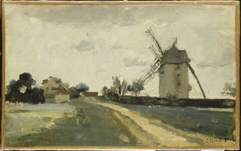 Moulins à vent jumeaux sur la butte de Picardie (environs de Versailles)., image 3/3