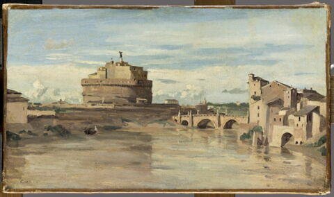 Le château Saint-Ange et le Tibre, Rome.