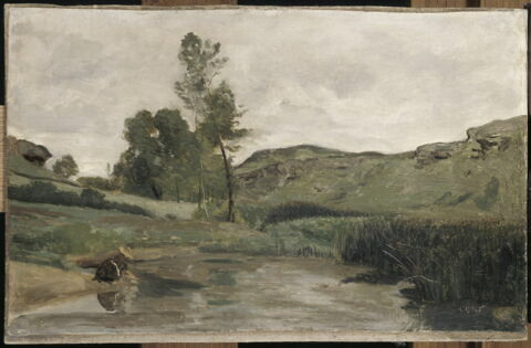 Optevoz (Isère). Blanchisseuse au bord de l'eau., image 3/3