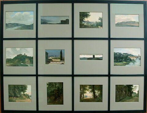 Le Lac de Nemi sous la pluie; dit aussi : pluie sur le P[alais] de Nemi, image 3/4