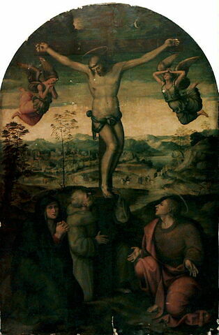 Le Christ en croix avec la Vierge, saint Jean et le bienheureux Gilles franciscain, image 8/8