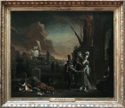 Port de mer méridional avec vendeur de colifichets, image 5/5