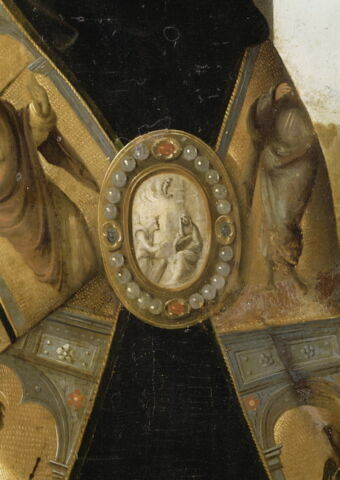 La Vierge et l'Enfant entourés de saint Benoit et saint Quentin et deux anges, image 12/12