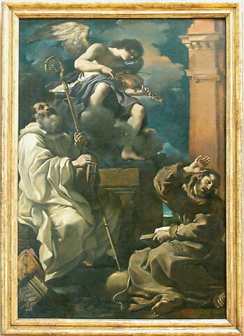 Saint François en extase et saint Benoît avec un ange musicien, image 3/4