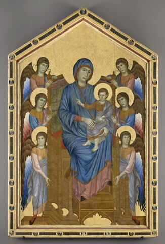 La Vierge et l'Enfant en majesté entourés de six anges (Maestà)