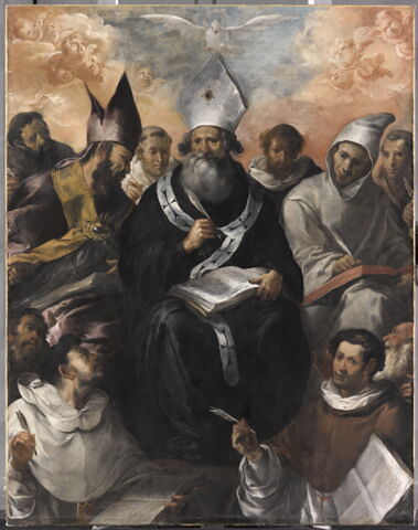 Saint Basile (vers 329-379), évêque de Césarée, dictant sa règle, image 3/5