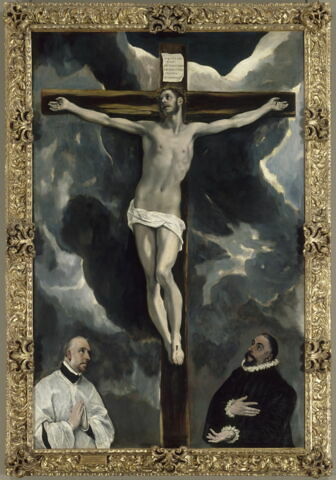 Le Christ en croix adoré par deux donateurs, image 8/8