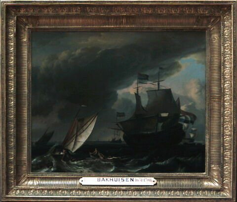 Vaisseaux hollandais sur une mer agitée, image 2/3