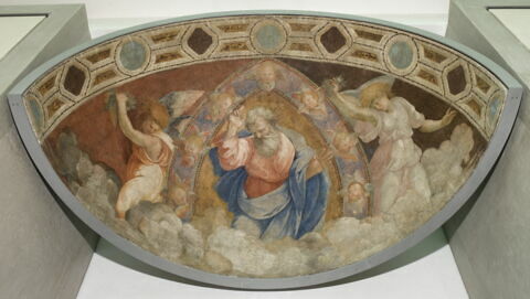 Dieu le Père bénissant parmi les anges