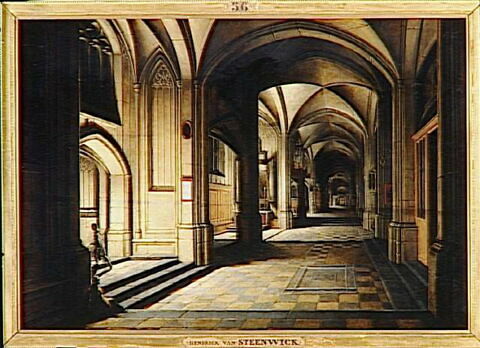 Intérieur d'église imaginaire. Effet de nuit., image 3/3