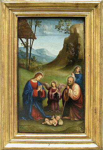 L'Adoration de l'Enfant en présence du jeune saint Jean Baptiste et d'un ange, image 4/5